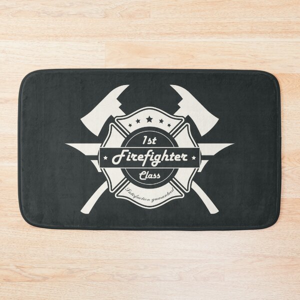 Item preview, First Class Firefighter!  Retro Career Gift designed and sold by justkidding-co.