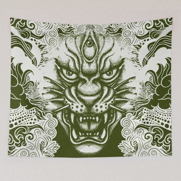 Item preview, Floral panther designed and sold by fakeface.