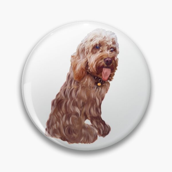 Item preview, Licking tongue Cavapoo Cavoodle puppy dog - cute cavalier king charles spaniel designed and sold by Artonmytee.