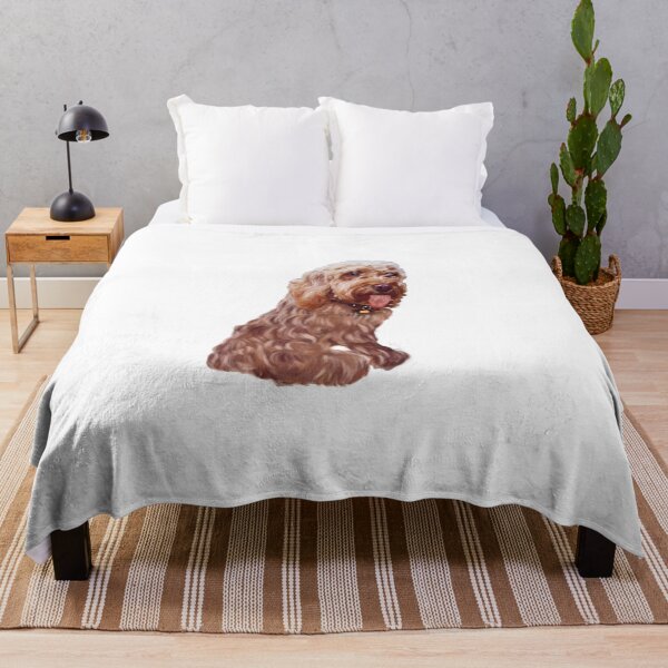 Item preview, Licking tongue Cavapoo Cavoodle puppy dog - cute cavalier king charles spaniel designed and sold by Artonmytee.