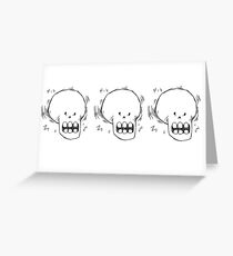 Triple Skull Greeting Card