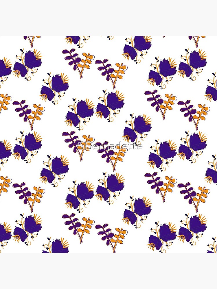 Thumbnail 2 of 2, Tote Bag, Purple and Orange Flowers designed and sold by SBernadette.