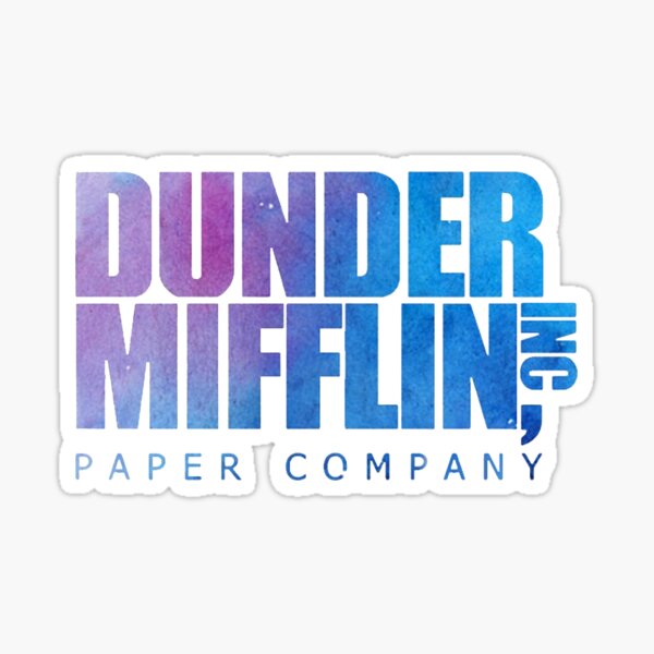 Dunder Mifflin The Office Logo' Sticker | Spreadshirt