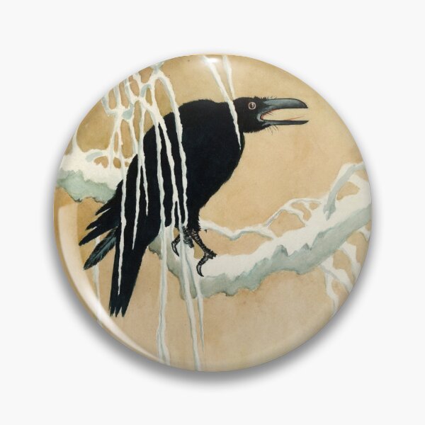 Item preview, Blackbird In Snow - Koson Ikeda - 1867 - woodcut designed and sold by CrankyOldDude.