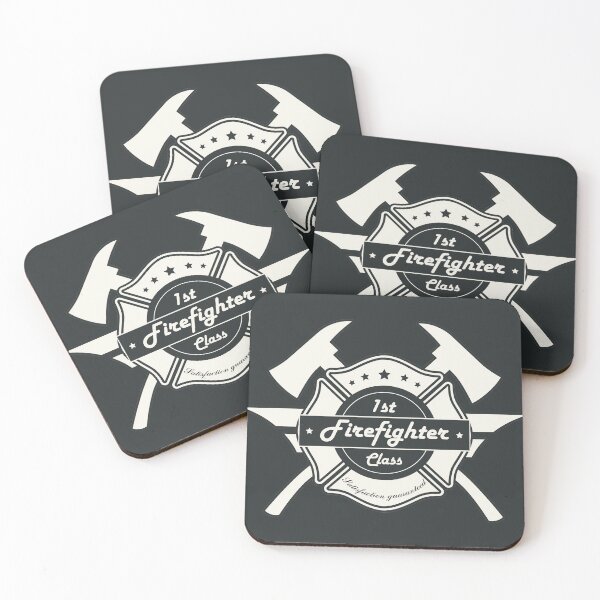 Item preview, First Class Firefighter!  Retro Career Gift designed and sold by justkidding-co.