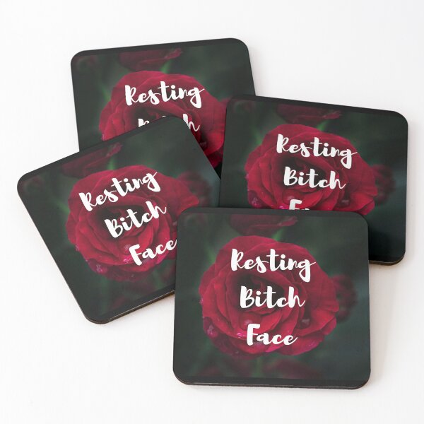 Item preview, Resting Bitch Face Red Rose White designed and sold by djalicat.