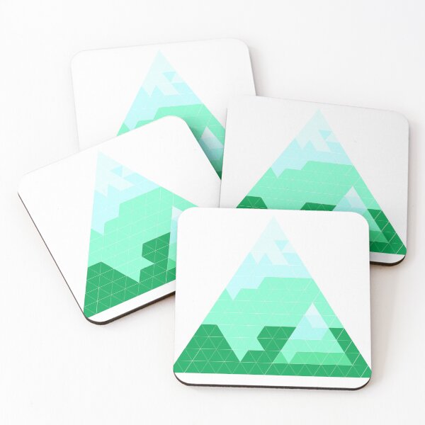 Item preview, The Green Geometric Mountain designed and sold by pinspace.