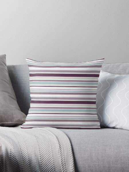 Purple striped cushions best sale