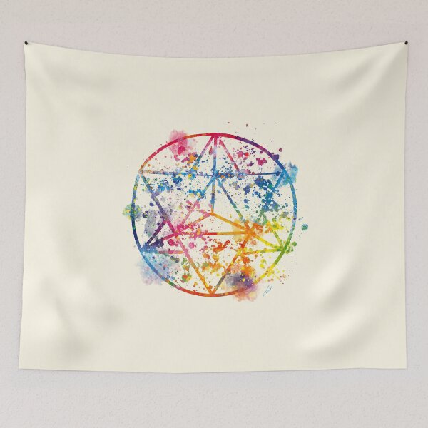 Item preview, Watercolor Sacred Geometry For Good Luck by Vart designed and sold by vartstudio.