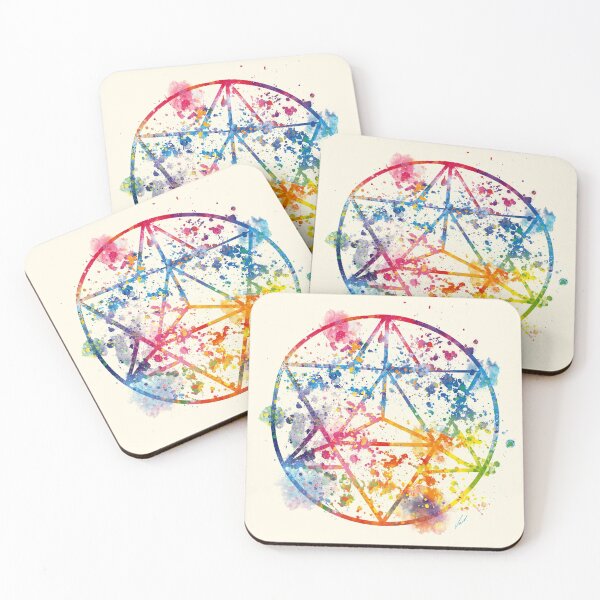 Item preview, Watercolor Sacred Geometry For Good Luck by Vart designed and sold by vartstudio.