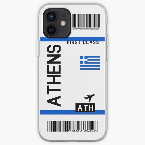 Billete de avión Atenas Funda blanda para iPhone