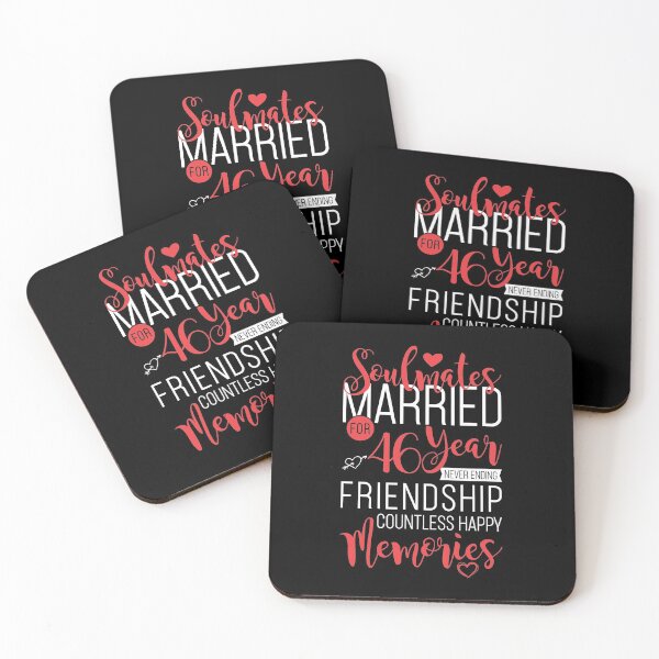 Item preview, Soulmates Married for 46 Year Never Ending Friendship Countless Happy Memories designed and sold by Orange Pieces.