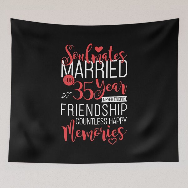 Item preview, Soulmates Married for 35 Year Never Ending Friendship Countless Happy Memories designed and sold by Orange Pieces.