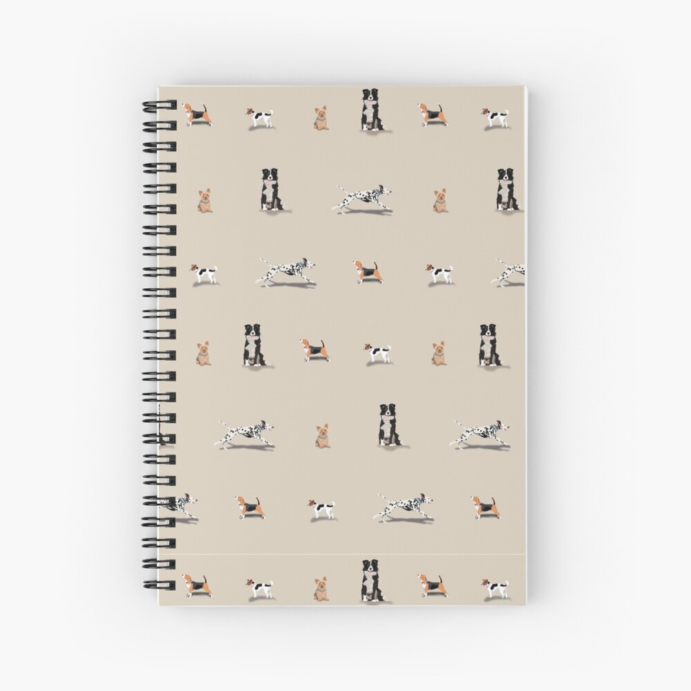 Dog Repeat Spiral Notebook