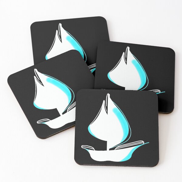 Item preview, Sailing ship white turquoise designed and sold by Zwuck.
