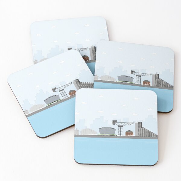 Item preview, Minimalist Glasgow Skyline designed and sold by aquastarstore.
