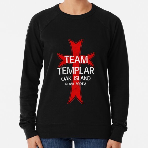 Oak Island Treasure Hunter Knights Templar Cross Mystery Nova Scotia Lightweight Sweatshirt