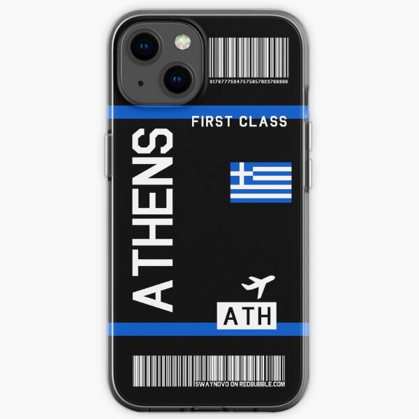 Flugticket Athen in schwarz iPhone Flexible Hülle