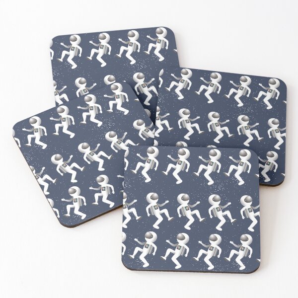Item preview, Dancing astronaut repeating pattern designed and sold by Neadski.