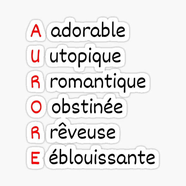 Stickers Sur Le Theme Acrostiche Redbubble