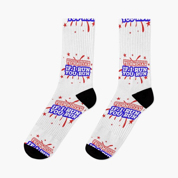 Item preview, OFFICIAL FIREWORK TECHNICIAN - IF I RUN YOU RUN - 4TH JULY designed and sold by Tropical Blood.