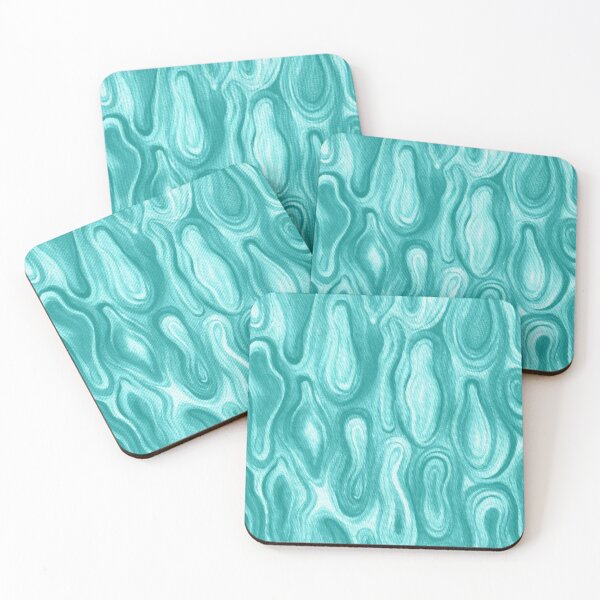 Item preview, Organic cells turquoise abstract design designed and sold by Marion Yeo.