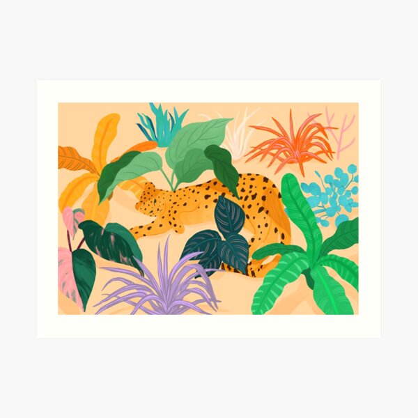 Sunbathing Amongt Plants Art Print