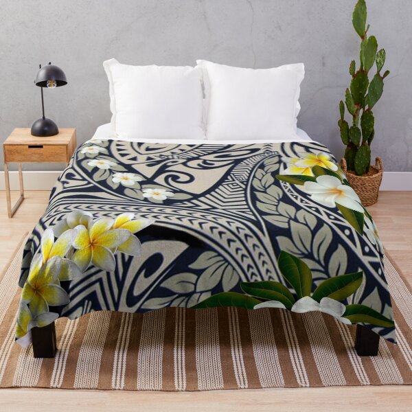 Item preview, Traditional Hawaiian Tapa and Plumeria designed and sold by J Marielle Designs.