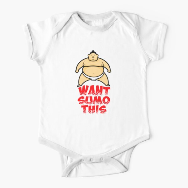 Bodies De Manga Corta Para Bebe Luchador De Sumo Redbubble