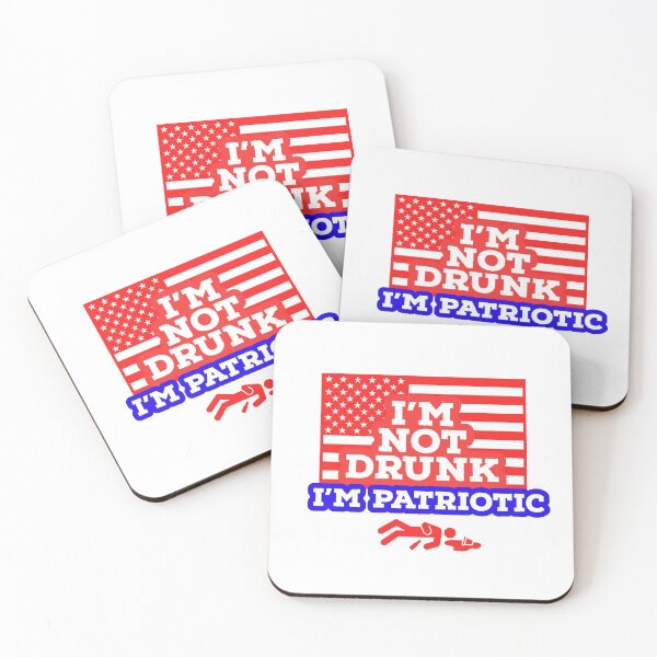 Item preview, I AM NOT DRUNK - I AM PATRIOTIC - 4TH JULY - DRUNK - USA  designed and sold by Tropical Blood.