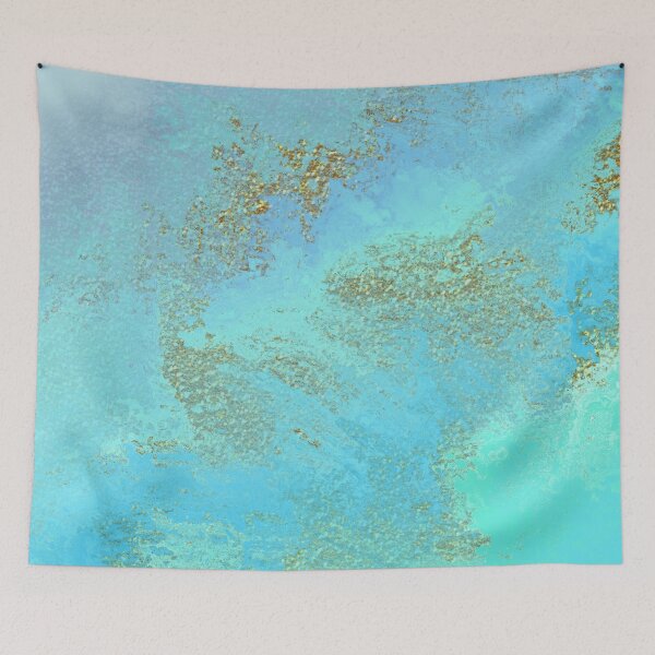 Item preview, Turquoise Blue And Gold Stone designed and sold by IZiets.
