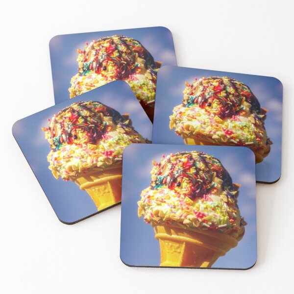 Item preview, Ice Cream Cone with Sprinkles and Sauce designed and sold by FOLK ART FUSION by heidiannemorris.