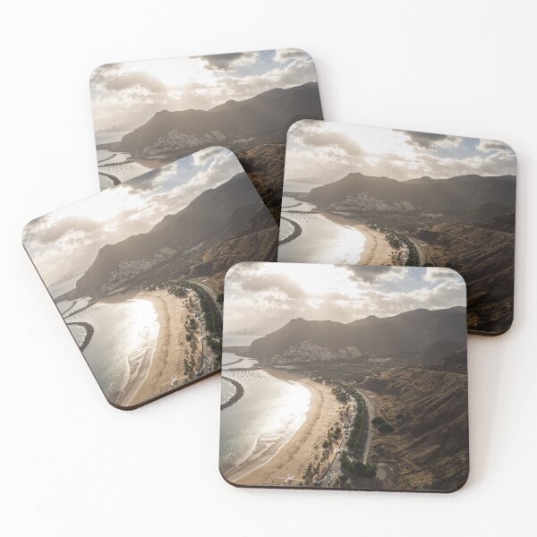 Item preview, Cloudy sunset at the beach Playa de Las Teresitas, Tenerife designed and sold by michieldros.