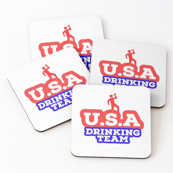 Item preview, USA - DRINKING TEAM - 4TH JULY - AMERICA - FUNNY  designed and sold by Tropical Blood.