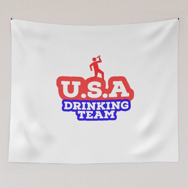 Item preview, USA - DRINKING TEAM - 4TH JULY - AMERICA - FUNNY  designed and sold by Tropical Blood.