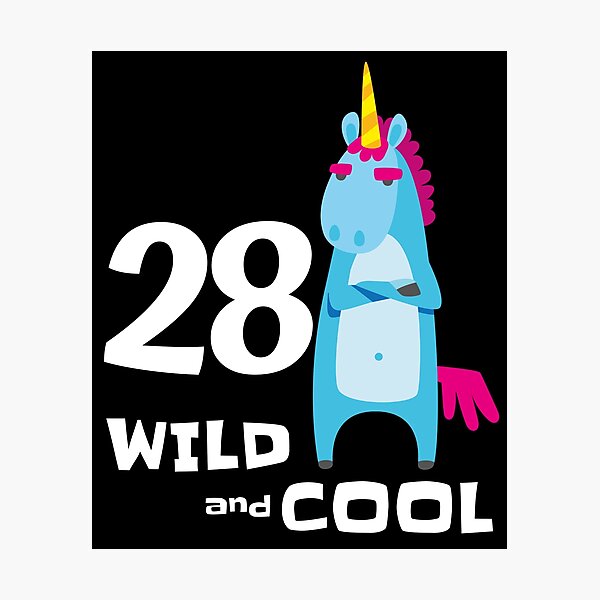 Item preview, Divertido Unicornio 28 Bday Outfit 28.o Regalo de cumpleaños para él Su salvaje y genial fiesta de cumpleaños de 28 años designed and sold by FunnySunny T-Shirts.