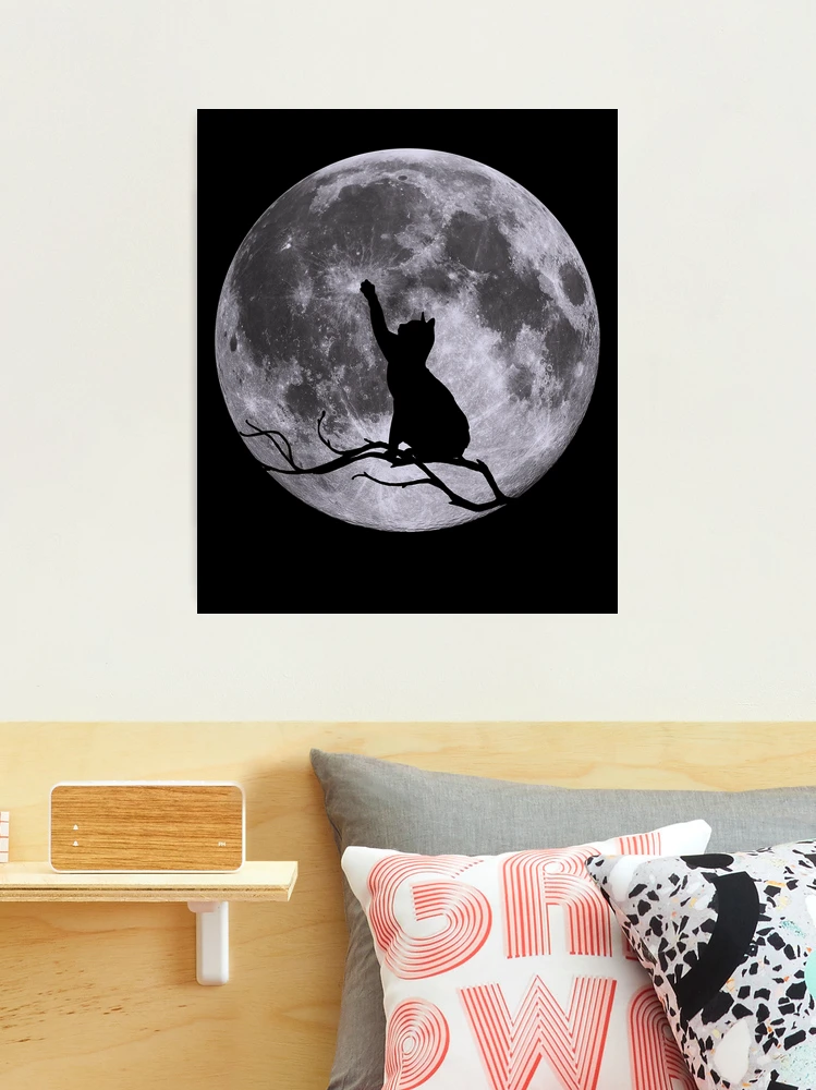 Cat On The Moon - 8x8 Art Print – Nellie Le