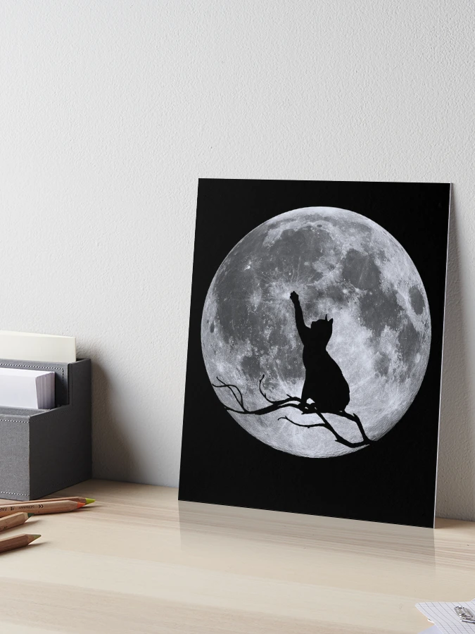 Cats dancing at full moon print by Louis Wain