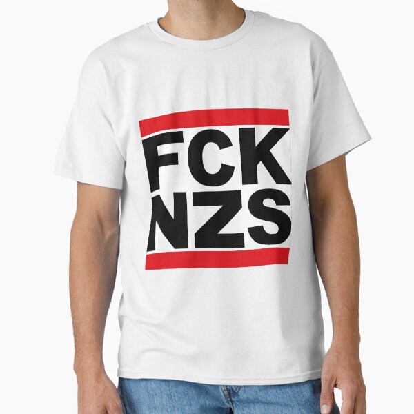 Vista previa del artículo con la obra «fck nzs, joder nazis - diseño de logotipo antirracismo», diseñado y vendido por vintagegraphic.