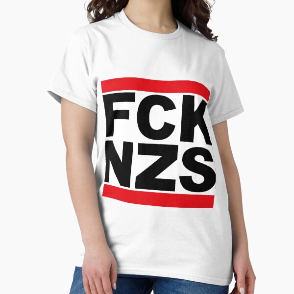 Vista previa del artículo con la obra «fck nzs, joder nazis - diseño de logotipo antirracismo», diseñado y vendido por vintagegraphic.
