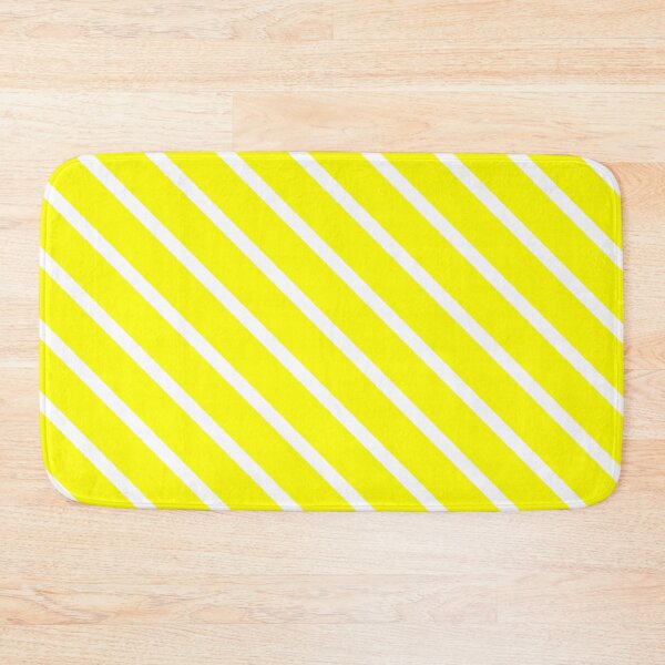 Item preview, Neon Yellow Diagonal Stripes (White) designed and sold by Moonshine Paradise.