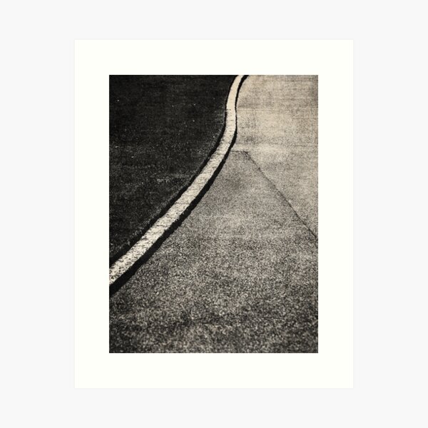 NOIR ABSTRACT / Curve Art Print