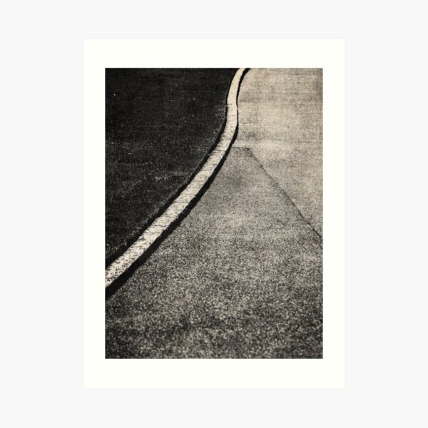 NOIR ABSTRACT / Curve Art Print