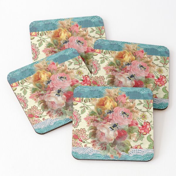 Item preview, Ediemagic chintz with bees 2 designed and sold by Ediemagic.