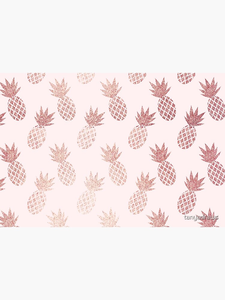 Rose Gold Pineapple Pattern by tanyadraws