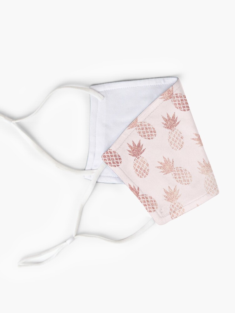 Alternate view of Rose Gold Pineapple Pattern Mask