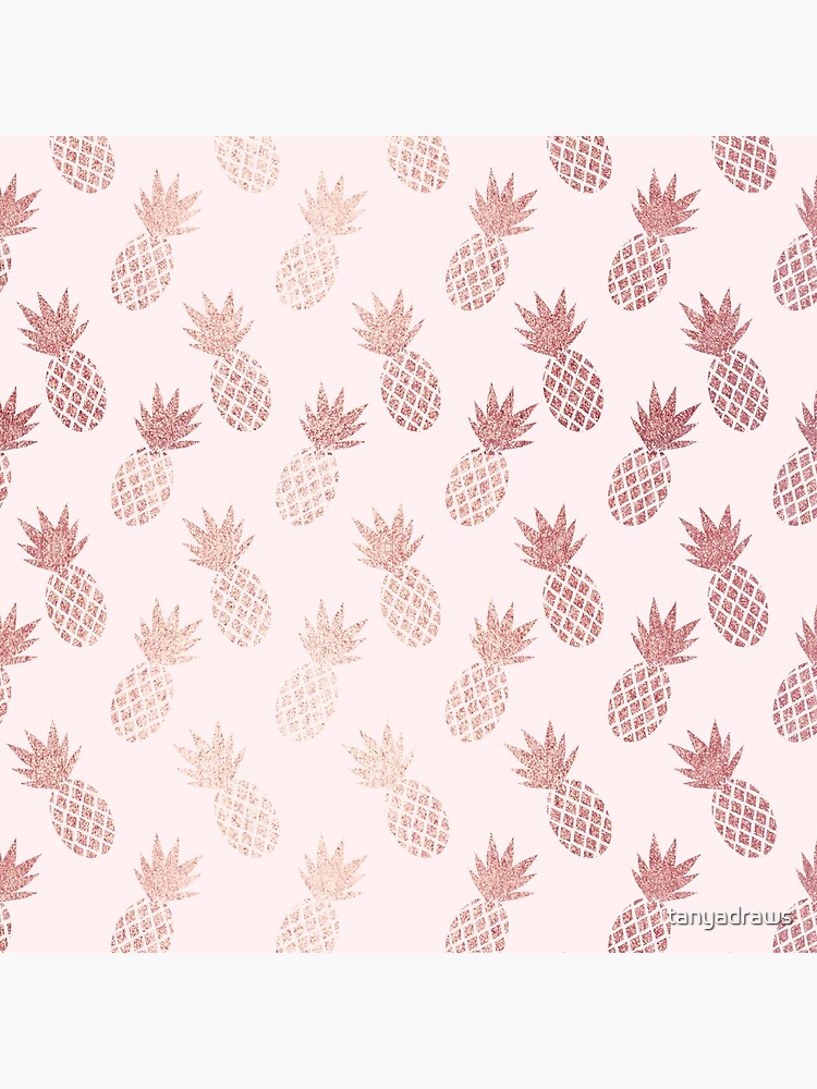 Rose Gold Pineapple Pattern by tanyadraws