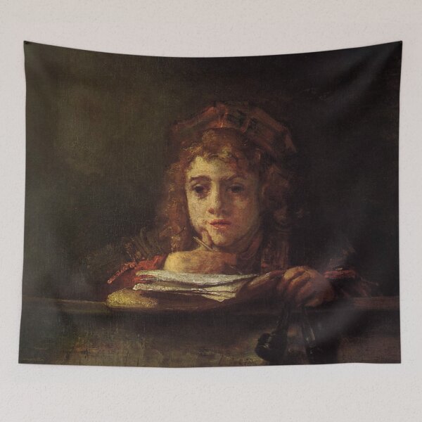 Item preview, Rembrandt Titus at a Desk - Rembrandt's 14 year old son designed and sold by MindChirp.