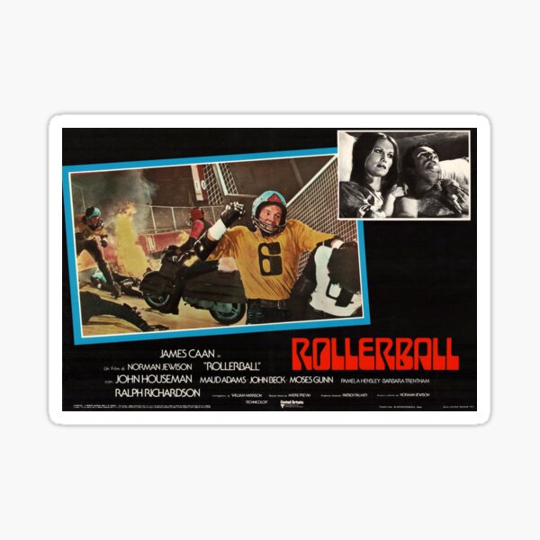 Rollerball 1975 restored Italian Lobby card poster Sticker