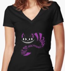 We're All Mad Here Women's Fitted V-Neck T-Shirt
